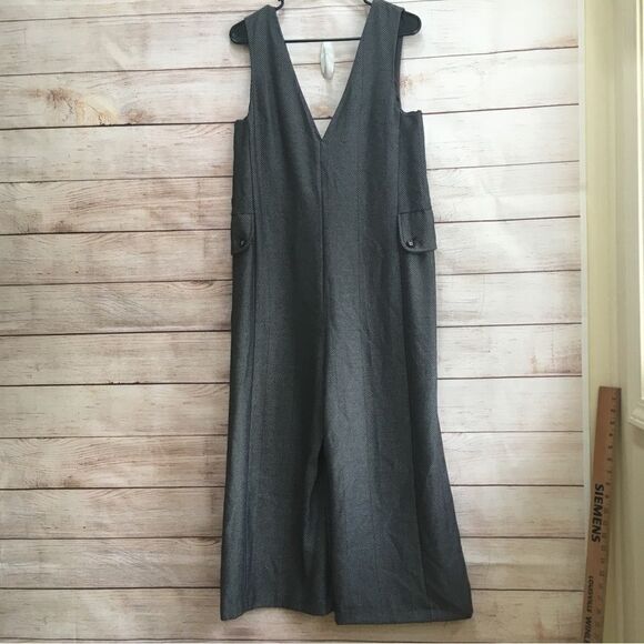 ANTHROPOLOGIE CARTONNIER WIDE LEG JUMPSUIT IN HERRINGBONE PRINT - Picture 5 of 9